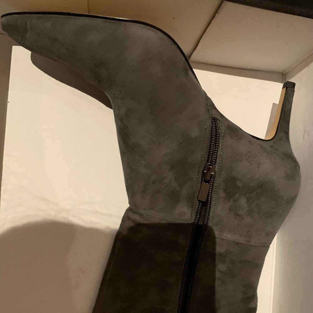 Grey suede knee high boots size 8.5